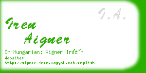 iren aigner business card